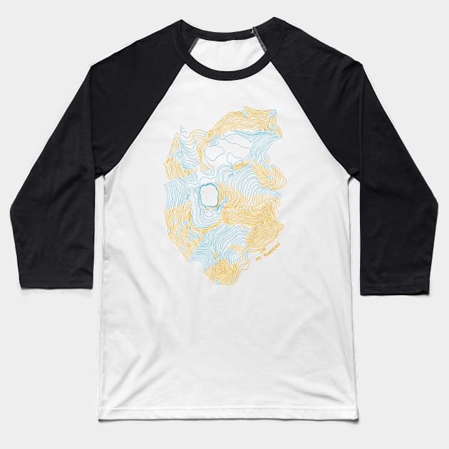 Mt Ruapehu v1 Baseball T-Shirt by simplistictees